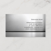 石油技術者 – ステンレス鋼QRコード 名刺 (裏面)