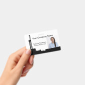 石油掘削リグのシルエット バッジ (手持ち)