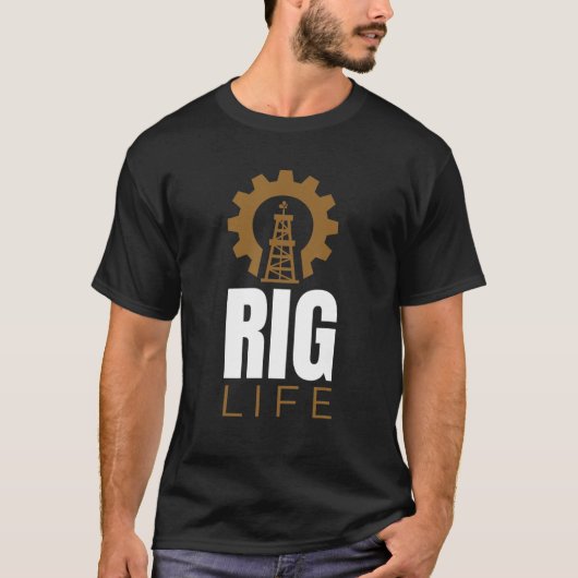 石油掘削リグ石油採掘 リグ ライフ I Tシャツ (正面)