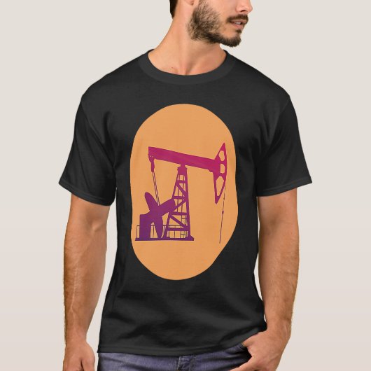 石油掘削技師 油田 ポンプジャック オイルリグ用 Tシャツ (正面)