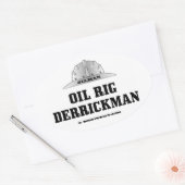 石油掘削装置、デリックマン、訓練、デリック、油田、ガス 楕円形シール (封筒)