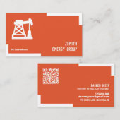 石油産業QR名刺 名刺 (正面/裏面)