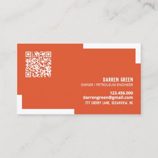 石油産業QR名刺 名刺 (裏面)