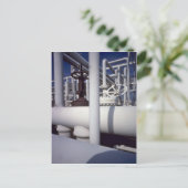 石油精製所パイプライン ポストカード (スタンド正面)