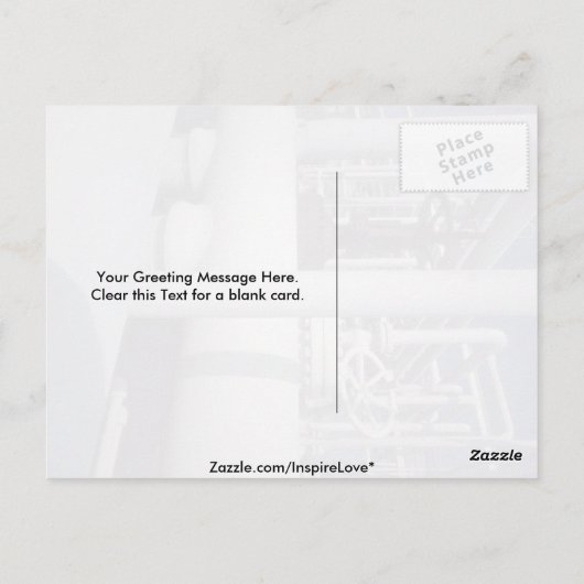 石油精製所パイプライン ポストカード (裏面)