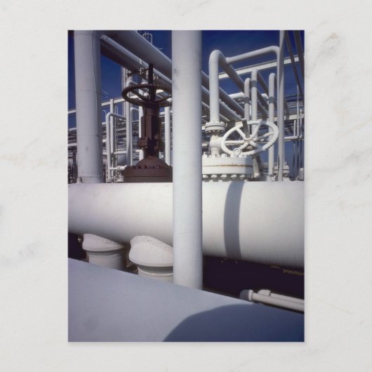 石油精製所パイプライン ポストカード (正面)