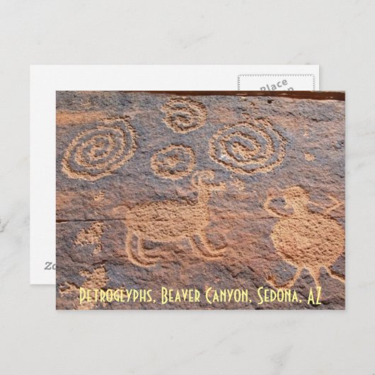 石油絵文字、ビーバーキャニオン、セド… ポストカード (正面/裏面)