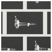 石油開発の装備のシルエット ファブリック (クローズアップ)