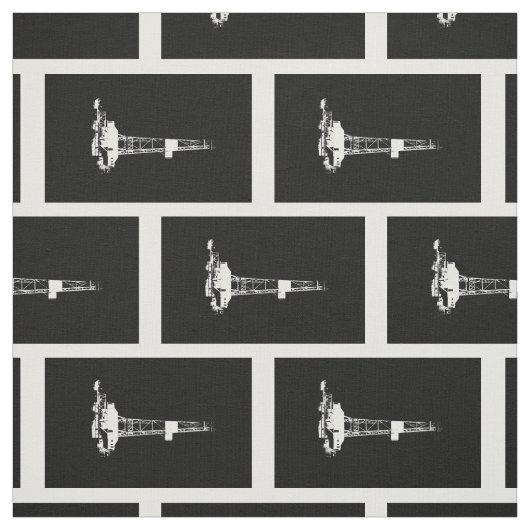 石油開発の装備のシルエット ファブリック (見本)