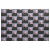 石油開発の装備、稲妻、紫色の空 ファブリック (ファットクウォーター)