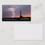 石油開発の装備、稲妻、紫色の空 名刺 (正面/裏面)