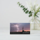 石油開発の装備、稲妻、紫色の空 名刺 (スタンド正面)