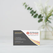 石油、油田、油とガス、油リグ、ウェル 名刺 (スタンド正面)