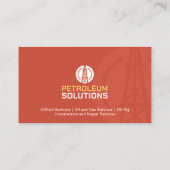 石油、油田、油とガス、油リグ、ウェル 名刺 (裏面)