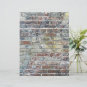 石洗いれんが壁背景スクラップブック紙 (スタンド正面)