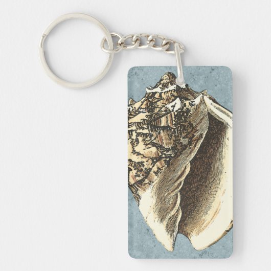 石洗浄コンチシェル キーホルダー (正面)