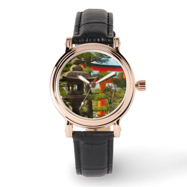 石灯篭と鳥居 腕時計 (正面)