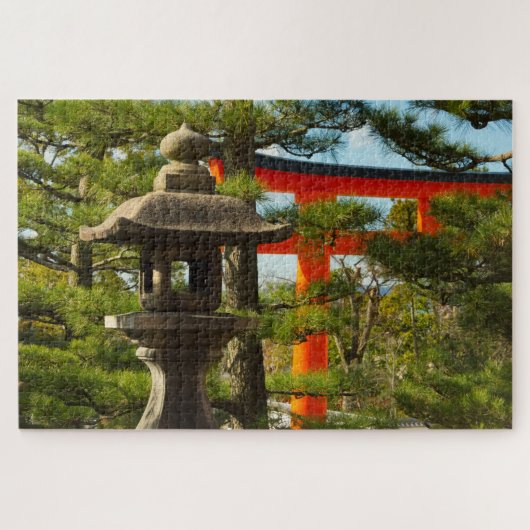 石灯籠と鳥居 ジグソーパズル (横)