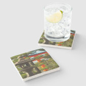 石灯籠と鳥居 ストーンコースター (横)