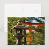石灯籠と鳥居 ポストカード (正面/裏面)