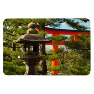 石灯籠と鳥居 マグネット