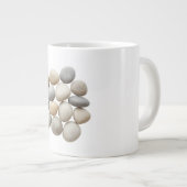 石灰のトーナル アーチ ミニマリスト ウォール アート ジャンボコーヒーマグカップ (正面右)