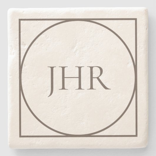 石灰パーソナライズされた石コースター ストーンコースター (正面)