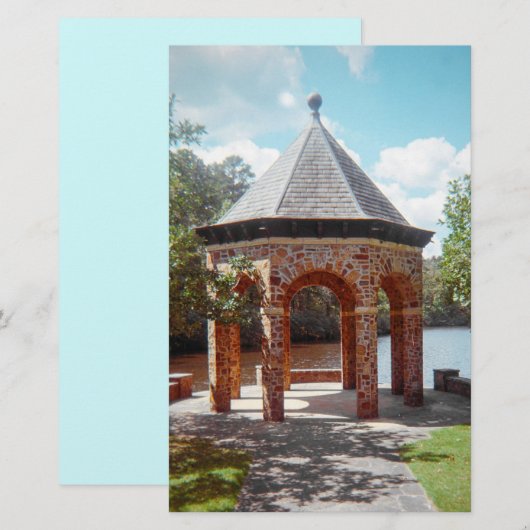 石灰岩ガゼボ静止型 便箋 (正面/裏面)