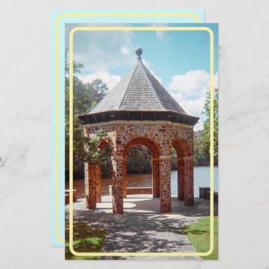 石灰岩ガゼボ静止型 便箋 (正面/裏面)