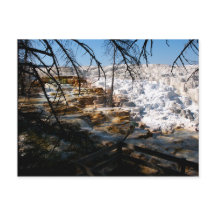 石灰岩テラスマンモスホット春イエローストーン