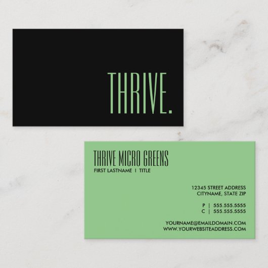 石灰緑の名刺 名刺 (正面/裏面)