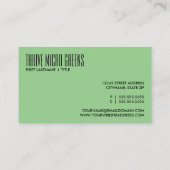 石灰緑の名刺 名刺 (裏面)