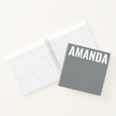 石灰色ミニマモダンリストジャーナル日記 ノートブック (内部)