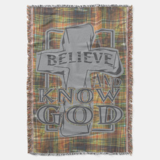 石灰色Tシャツのキリスト十字架 スローブランケット