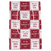 石炭いけな100%のリスト |クリスマスおもしろい。 ミディアムペーパーバッグ (正面)