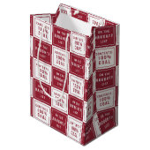 石炭いけな100%のリスト |クリスマスおもしろい。 ミディアムペーパーバッグ (正面アングル)