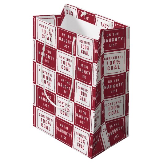 石炭いけな100%のリスト |クリスマスおもしろい。 ミディアムペーパーバッグ (正面アングル)