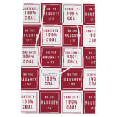 石炭いけな100%のリスト |クリスマスおもしろい。 ミディアムペーパーバッグ (裏面)