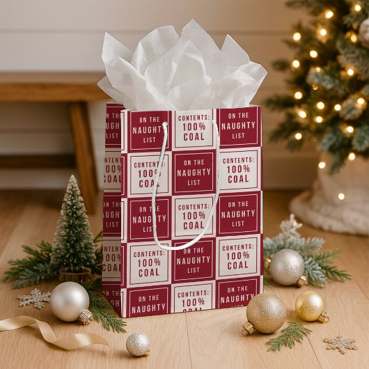 石炭いけな100%のリスト |クリスマスおもしろい。 ミディアムペーパーバッグ