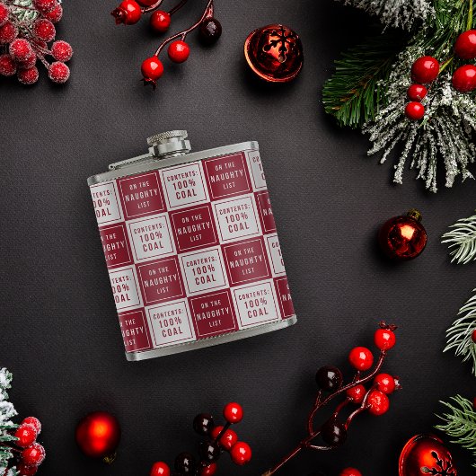 石炭いけな100%のリスト |赤と白のおもしろい休日 フラスク