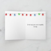 石炭が詰まったクリスマスストッキング カード (内部)