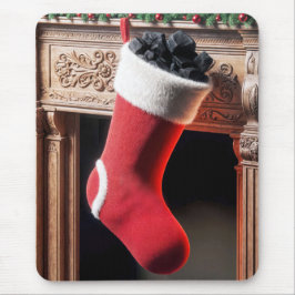 石炭が詰まったクリスマスストッキング マウスパッド