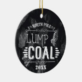 石炭のジョークの悪おもしろいいクリスマスプレゼントのアイディア セラミックオーナメント (右)