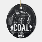 石炭のジョークの悪おもしろいいクリスマスプレゼントのアイディア セラミックオーナメント (左)