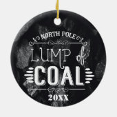 石炭のジョークの悪おもしろいいクリスマスプレゼントのアイディア セラミックオーナメント (裏面)