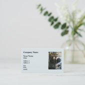 石炭のストーブ 名刺 (スタンド正面)