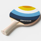 石炭のナイトフォールサークルストライプ ネーム 卓球ラケット (正面アングル)