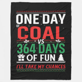石炭の一日とおもしろいの364日 フリースブランケット