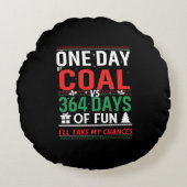 石炭の一日とおもしろいの364日 ラウンドクッション (正面)