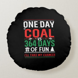 石炭の一日とおもしろいの364日 ラウンドクッション